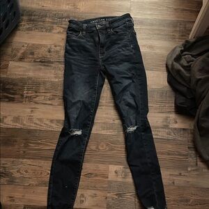 American Eagle Outfitters Black Skinny Jeans with Stretch
